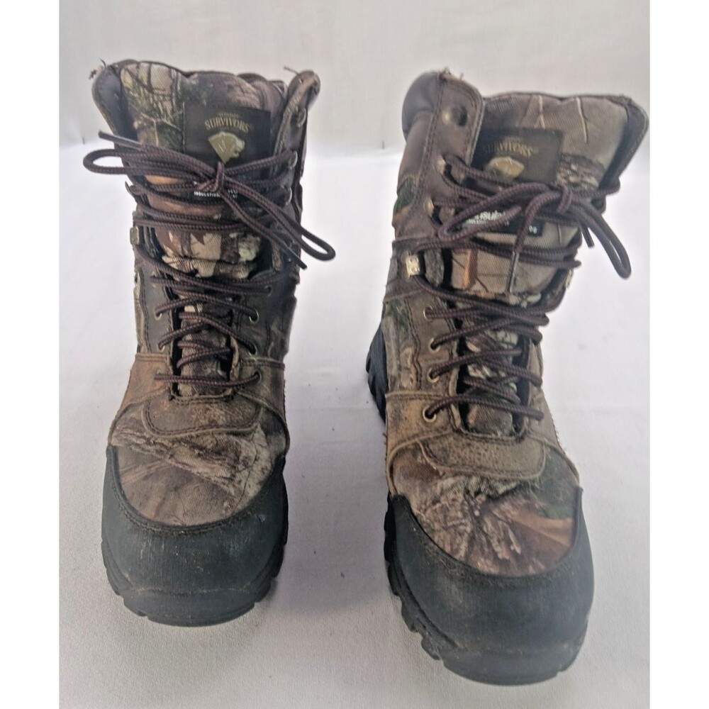 Herman Survivors Men's Hunting Boots Size 10 Leather Camo 400g Thinsulate